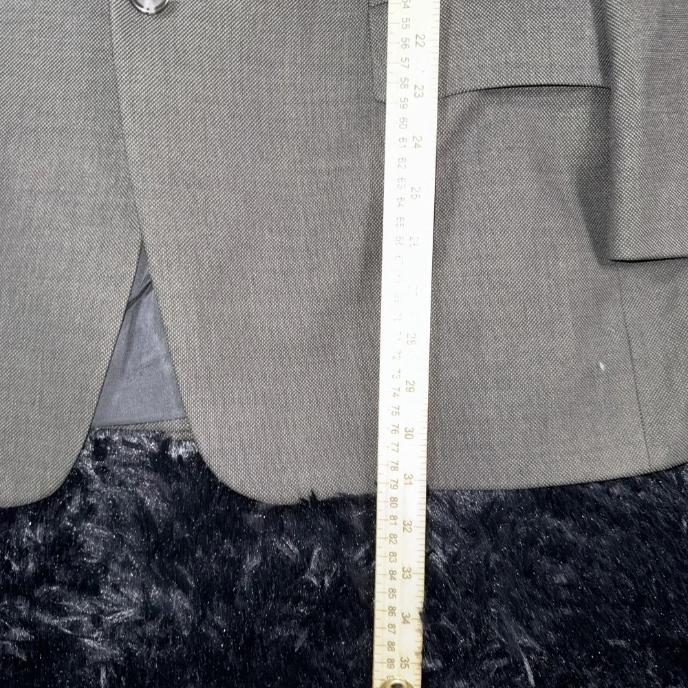 Lauren‎ Ralph Lauren Blazer Mens 44R Gray 100% Wool Two Button Sport Coat Lined